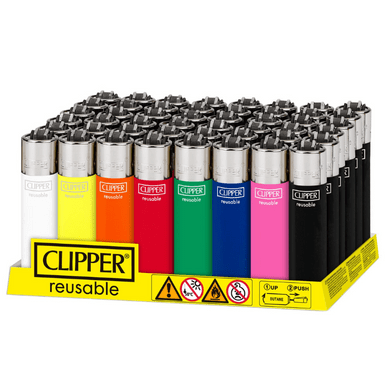 Clipper Steel Lighter (Assorted Colours) - Pop Smoke Supply