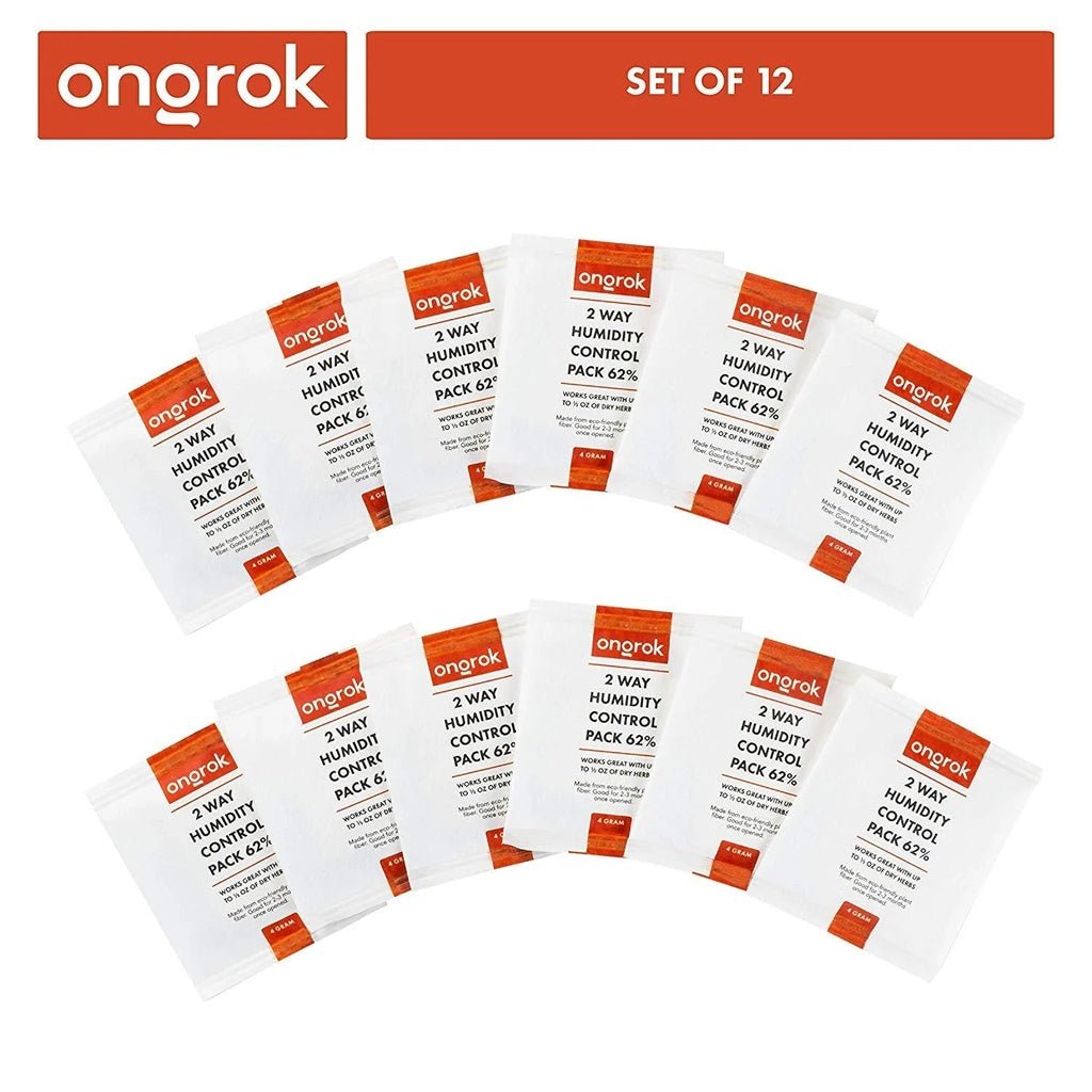Ongrok 4g 62% 2 - Way Humidity Control Packs (12 - Pack) - Pop Smoke Supply