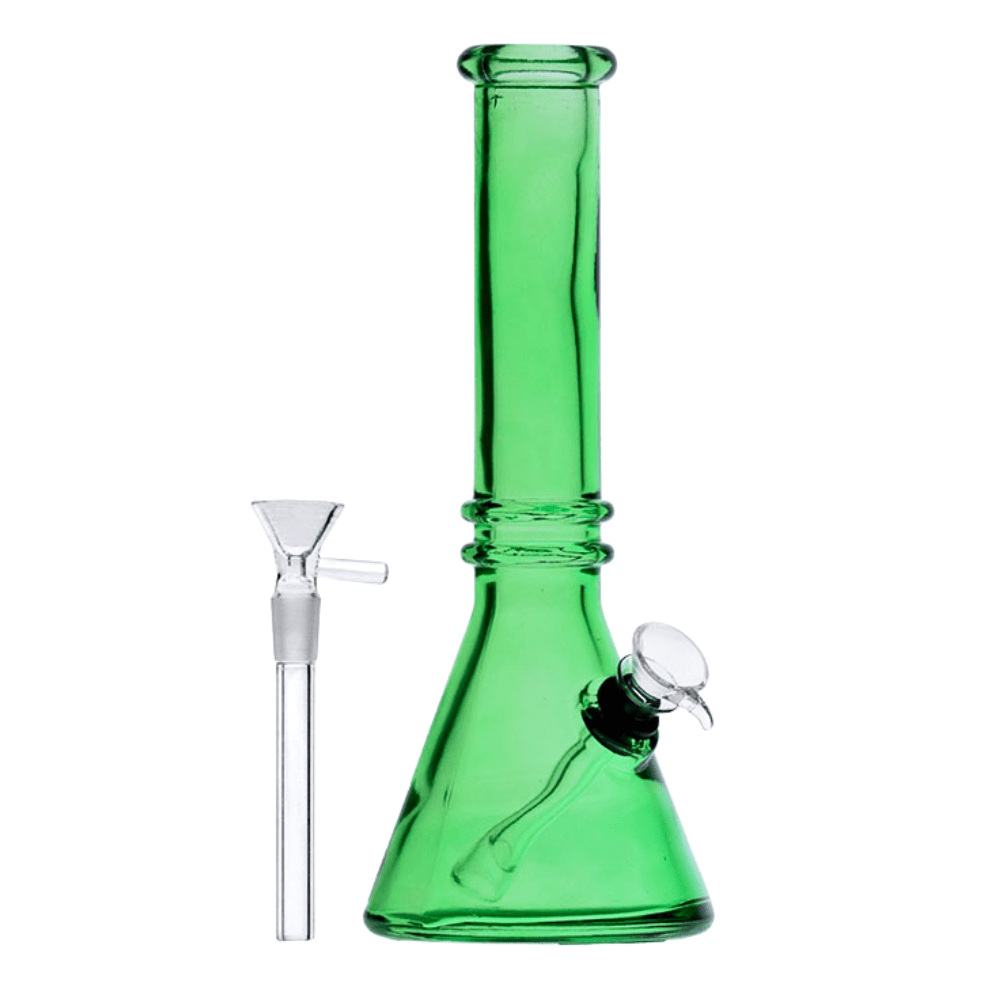 10" Double Ring Soft Glass Bong - Pop Smoke Supply