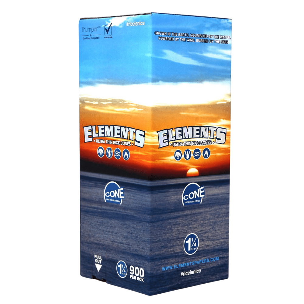 Elements 11/4 Size Rolling Cones - 900ct - Pop Smoke Supply