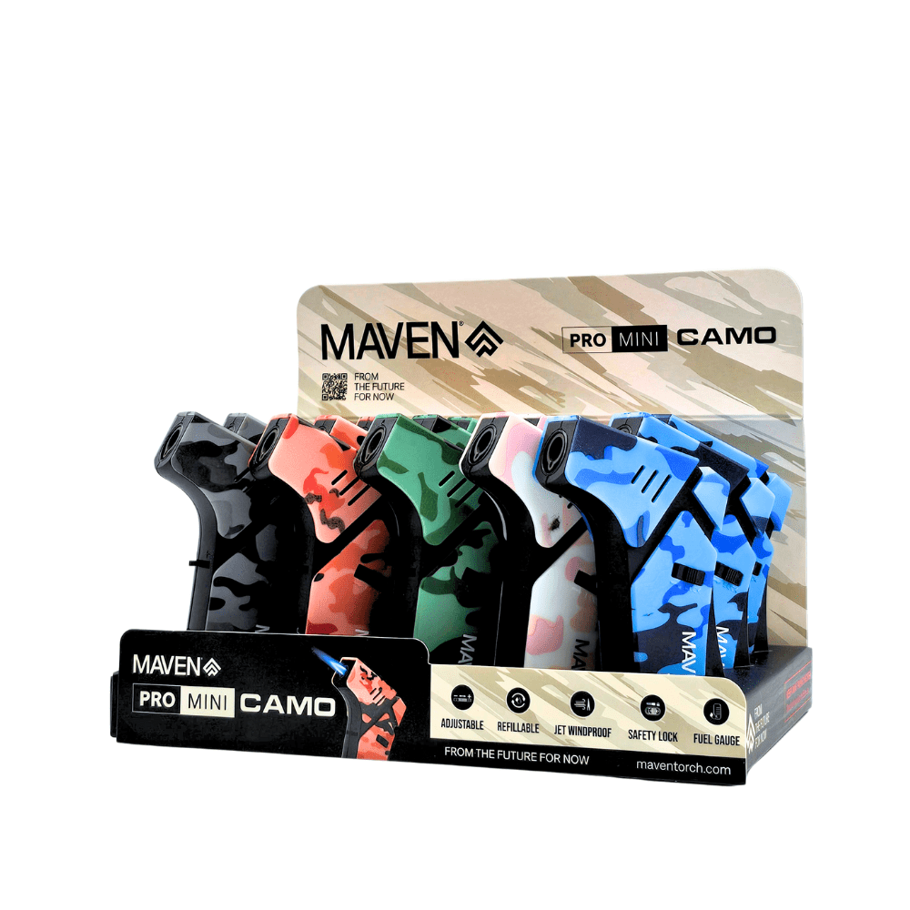 Maven Pro Mini Camo Windproof Torch Lighter - Pop Smoke Supply