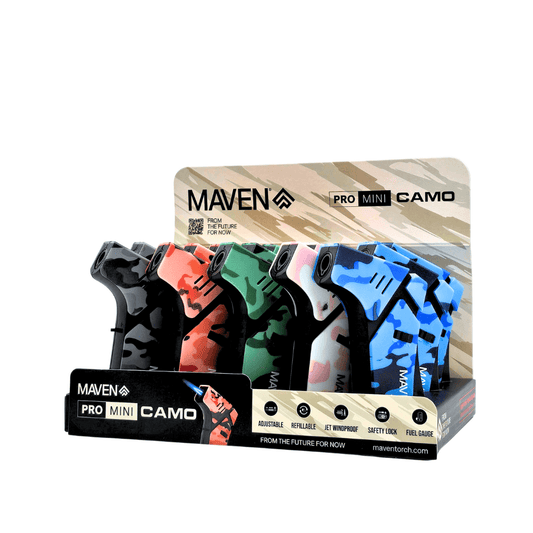 Maven Pro Mini Camo Windproof Torch Lighter - Pop Smoke Supply