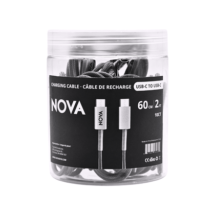 Nova 2ft USB - C to USB - C Charging Cable - Pop Smoke Supply