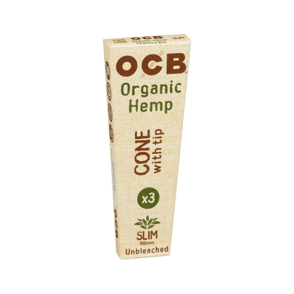 OCB Organic Hemp Slim Pre - Rolled Cones with Tip - Pop Smoke Supply