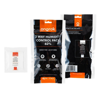 Ongrok 4g 62% 2 - Way Humidity Control Packs (12 - Pack) - Pop Smoke Supply