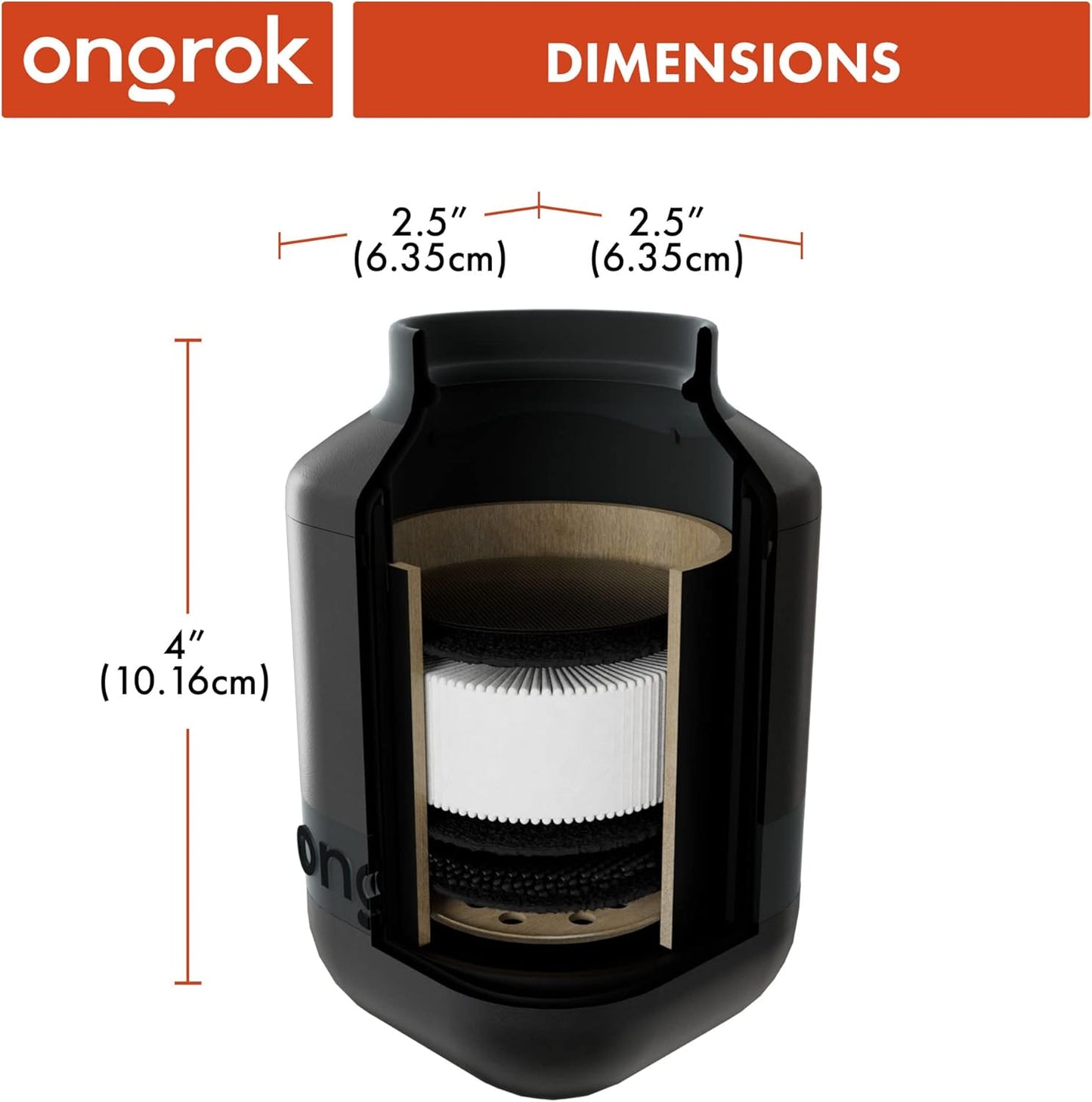 Ongrok Personal Air Filter with Replaceable Cartridges - Pop Smoke Supply